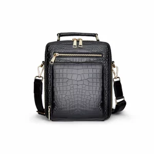 Crocodile Belly Leather Men’s Handbag Wear resistant High quality Crossbody Bag