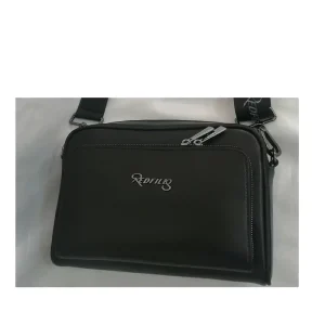 Cross Body Sling Airport Money Bag Teal Leather Sports Belt Fanny Bag Waist Bag for Men