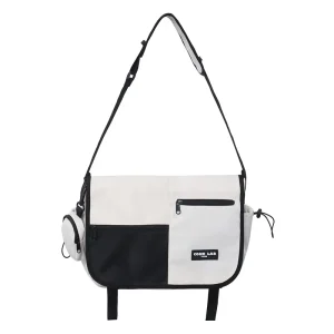 Cross body Men’s Japanese Fashion Messenger Casual Canvas One Shoulder Bag Large Capacity Diagonal Cross Backpack for Man’s