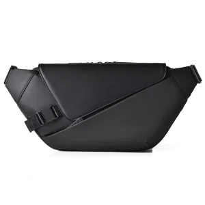 Cross-border Casual Chest Bag Men’s Urban Simplicity Genuine Leather Buckle Breathable Waterproof Dirt-resistant Street Bag