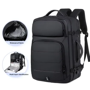 Cross border Expandable Business Travel Backpack with USB Men’s Laptop Backpack For Going Out