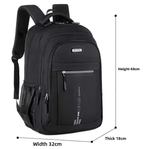 Cross-border Men’s Women’s Business Computer Backpack Anti-theft Polyester Air-cushioned Harness 20L Capacity for Travel School