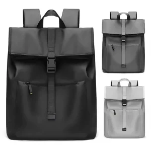 Cross border New Solid Color Simple Series Business Elite Men’s 20-35L Polyester Lightweight Air Cushion Strap Burden Backpack