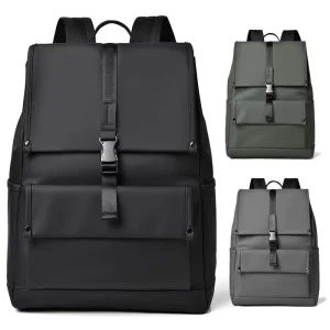 Cross-border Tooling Men’s Denim Business Computer Travel Backpack Outdoor Functional Flip Magnetic Design Polyester 20-35L