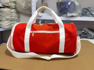 Custom 16oz Canvas Gym Bag With Shoe Compartment Large Capacity Sports Duffle Bag For Men Women Travel Overnight Weekend Bag