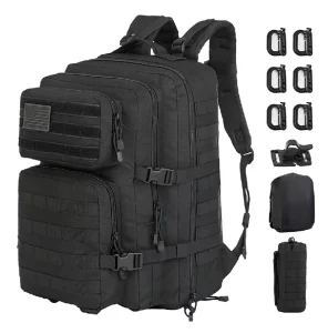 Custom 40L 45L 50L Outdoor Sports Assault Tactical Shoulder Bags Backpacks Insect Proof Training Hiking with USB Zipper Closure