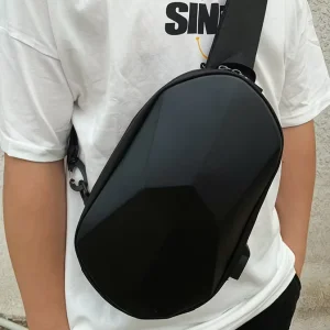 Custom Anti Theft Men’s Chest Bags with USB Cross Body Sling Chest Bag for Men