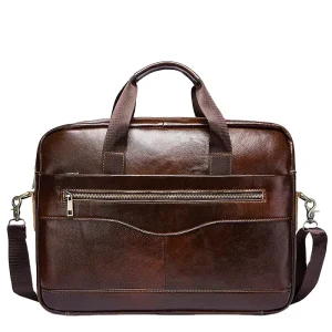 Custom Bag for Men Genuine Leather Briefcase Business Handle Messenger Shoulder Bags Male Office Crossbody Laptop Bag