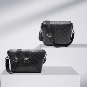 Custom Bags Printing Logo Women’s Men’s Messenger Bags Leather Shoulder Bag for Business