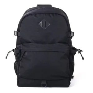 Custom Black Unisex School Student Backpack Casual Style With Polyester Lining For Travel