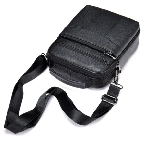 Custom Business Genuine Leather Men’s Shoulder Bag Top Layer Cowhide Vintage Handbag Polyester Waterproof Crossbody Bag