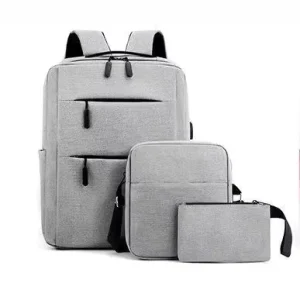 Custom Business Waterproof Oxford 15.6 Inch Three-piece Men’s Traveling USB Laptop Backpack