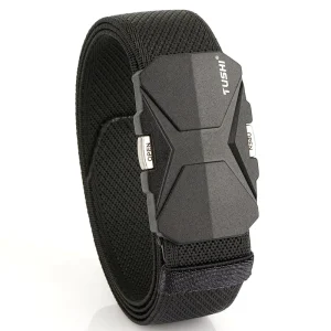 Custom Camouflage Printed Thick Nylon Woven Utility Tactical Waist Belt with Heavy-Duty Alloy Buckles