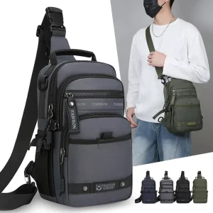 Custom Casual Fashion Men’s Chest Bag Waterproof Outdoor Lightweight Travel Crossbody Bag Shoulder Bag