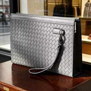 Custom Clutch Bag PU Leather Handbag Men’s RFID Popup Wallet Sac a Main Pour Homme Avec Empreinte Portefeuille Pour Homme CD03