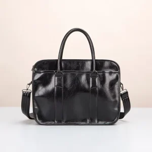 Custom Design Business Laptop Waterproof Computer Handbag Men Shoulder Cross Body Bag Vintage Men’s Briefcase