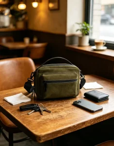 Custom Design Luxury Men’s Genuine Vintage Leather Crossbody Messenger Bag for Travel Shoulder Bag