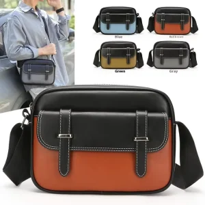 Custom Designer Waterproof Luxury Notebook PU Leather Travel Side Cross Body Men Shoulder Messenger Crossbody Sling Bags