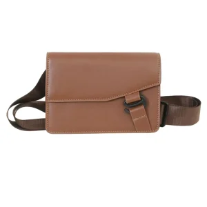 Custom Embossed Logo Men’s Fashion Casual Sling Bag High Quality Crossbody Bag with Belt Buckle for Daily Essentials
