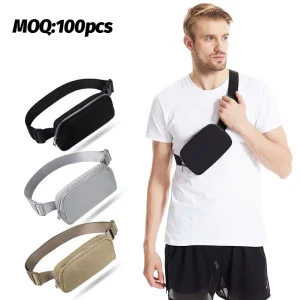 Custom Everywhere Nylon Waist Bag Women Bum Belt Bags Fanny Pack for Women Crossbody Travel Hiking Running