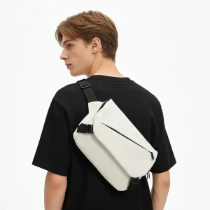 Custom FULAIYA Men’s Fashion Anti-Theft Buckle Messenger Bag Durable Large-Capacity Waterproof Lightweight Nylon Outdoor Sports