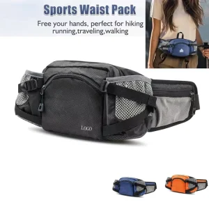 Custom Fanny Pack Waist Bag with Water Bottle Holder for Men Women Running Hiking Travel Dog Walking Workout Cycling Outdoor