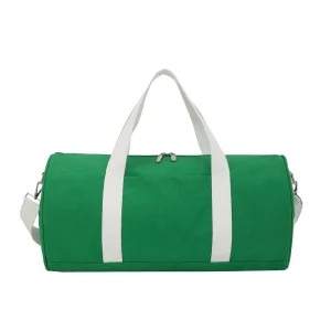 Custom Fashion Embroidered Large Capacity Duffel Bag Portable Canvas Travel Bag For Gym Exercise