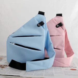 Custom Fashion Nylon Zipper Closure Anti Theft Waterproof Shoulder Backpack Travel Men’s Sling Chest Bag