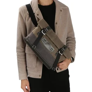 Custom Fashion Vintage Small Travel Waterproof Canvas Satchel Shoulder Crossbody Messenger Bag Men’s Chest Bags