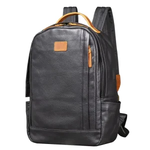 Custom Full Grain Commuting Backpack Men Business Urban Tech Laptop Briefcase Casual Large Capacity Travel