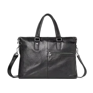 Custom Genuine Leather Laptop Bag Luxury Brand Style Large Briefcase With Top Layer Cow Leather for Men Low MOQ Hight Quality