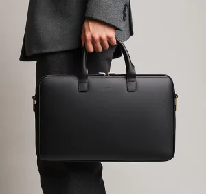 Custom Genuine Leather Men Office Business Bag Executive Briefcase Smooth Real Leather Men’s Messenger Bag