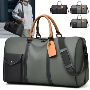Custom High End Large Capacity Men’s Business Travel Bag Casual Style Zipper Closure Easy Portability Suitable for Work Trip