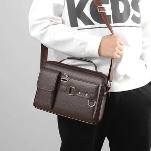 Custom High Quality PU Designer Men Handbags Shoulder Crossbody Messenger Bag Fashionable High Quality Designer Bags for Men
