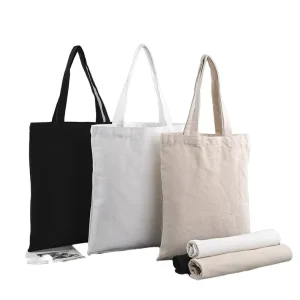 Custom LOGO Men’s Women’s Solid Color Canvas Shopping Bags Thickened University Student Shoulder Portable Eco Tote Bag
