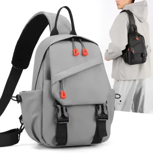 Custom LOGO Waterproof Casual Sports Fashion Chest Bag Men’s Trendy Multi-function Large-capacity Cycling Lightweight Sling Bag