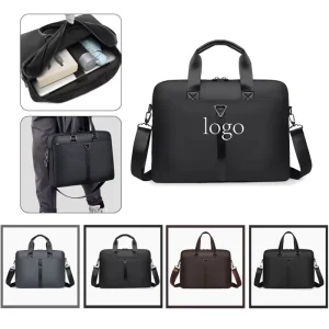 Custom Large Capacity Men’s Bag PU Waterproof Single Shoulder Crossbody Bag Business Briefcases Handbag Leisure Laptop Case