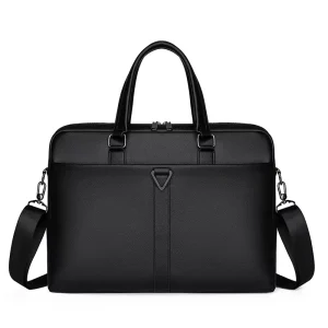 Custom Large Capacity PU Waterproof Shoulder Crossbody Briefcase Business Leisure Laptop Case