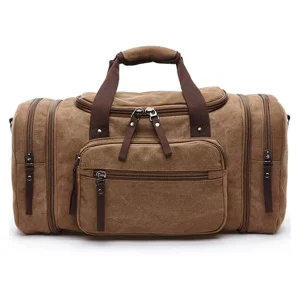 Custom Large Capacity Solid Travel Gym Fitness Weekender Vintage Tote Duffel Bag