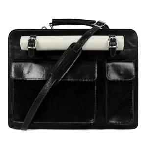 Custom Leather Briefcase Men’s Classic Leather Bag Business Briefcase Retro Briefcase 14Inch Laptop BagLow MOQ High Quality