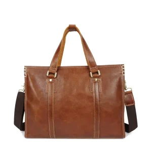 Custom Leather Business Briefcase Large Messenger Laptop Bag Men’s Business Bag