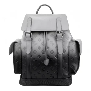 Custom Leather Vintage Fashion Business Laptop Backpack for Men with Waterproof Design and Custom Debossed Logo