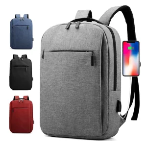 Custom Logo 15.6 Inch Laptop Backpack Business Fashion Anti-Theft Bagpack with USB Charging Port Waterproof for Men’s Travel