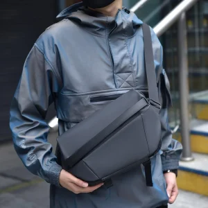 Custom Logo Anti Theft Fashion Waterproof Men’s Cross Crossbody Sling Chest Bag with Zipper for Men