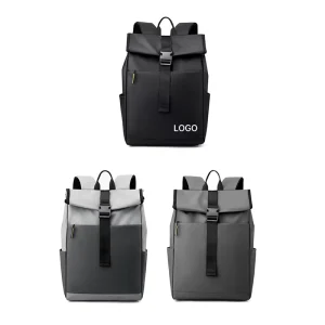Custom Logo Business Travel Waterproof Laptop Backpack Luxury Convertible Top Roll Backpack Men’s Design Roll Top Backpack