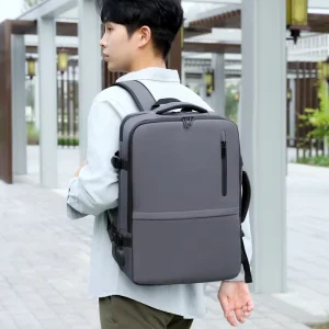 Custom Logo College Students Backpack High Capacity Waterproof Nylon 17 Inch Men’s Laptop Backpack