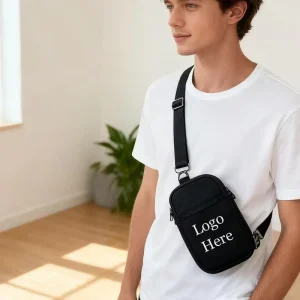 Custom Logo Crossbody Phone Pouch Neoprene Fashion Men’s Chest Bags