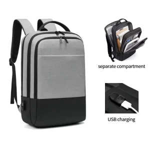 Custom Logo Daily Fashion Large Capacity School Business Portable Waterproof Usb Men’s Backpack Laptop Book Bag