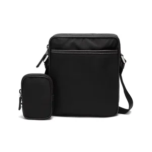Custom Logo Fashion Business Zip Handbag Crossbody Men’s Sling Shoulder Bag Nylon Messenger Bag