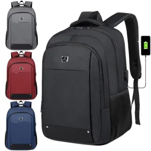 Custom Logo Fashion Oxford Waterproof Anti Theft Large Capacity Business Travel Bag Laptop Backpack With USB